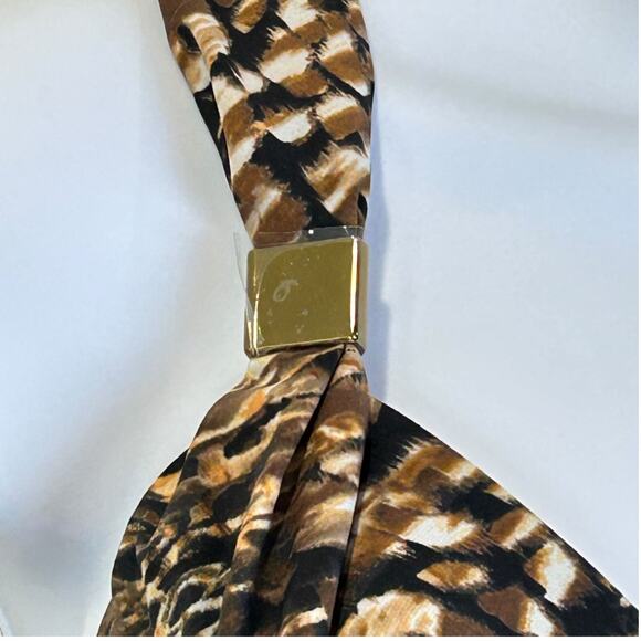 Miraclesuit Dali Leopard It's A Wrap One-Piece Swimsuit Brown Women 12 NWT - Picture 7 of 12